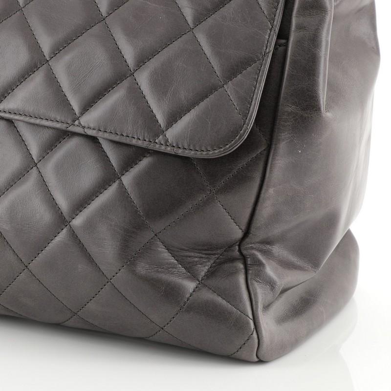 Chanel CC Delivery Tote Quilted Glazed Calfskin Large In Good Condition In NY, NY