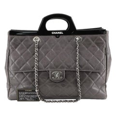 Chanel CC Delivery Tote Quilted Glazed Calfskin Large