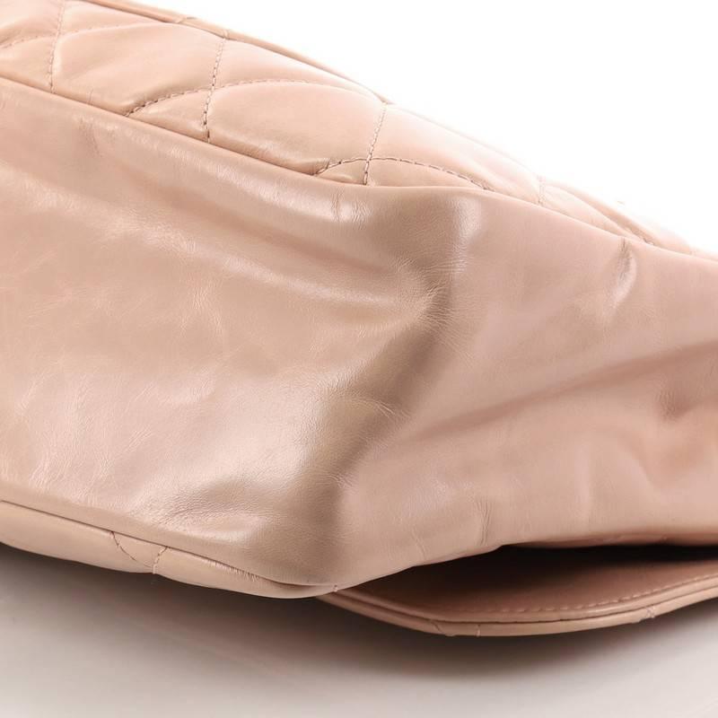 Chanel CC Delivery Tote Quilted Glazed Calfskin Small In Good Condition In NY, NY