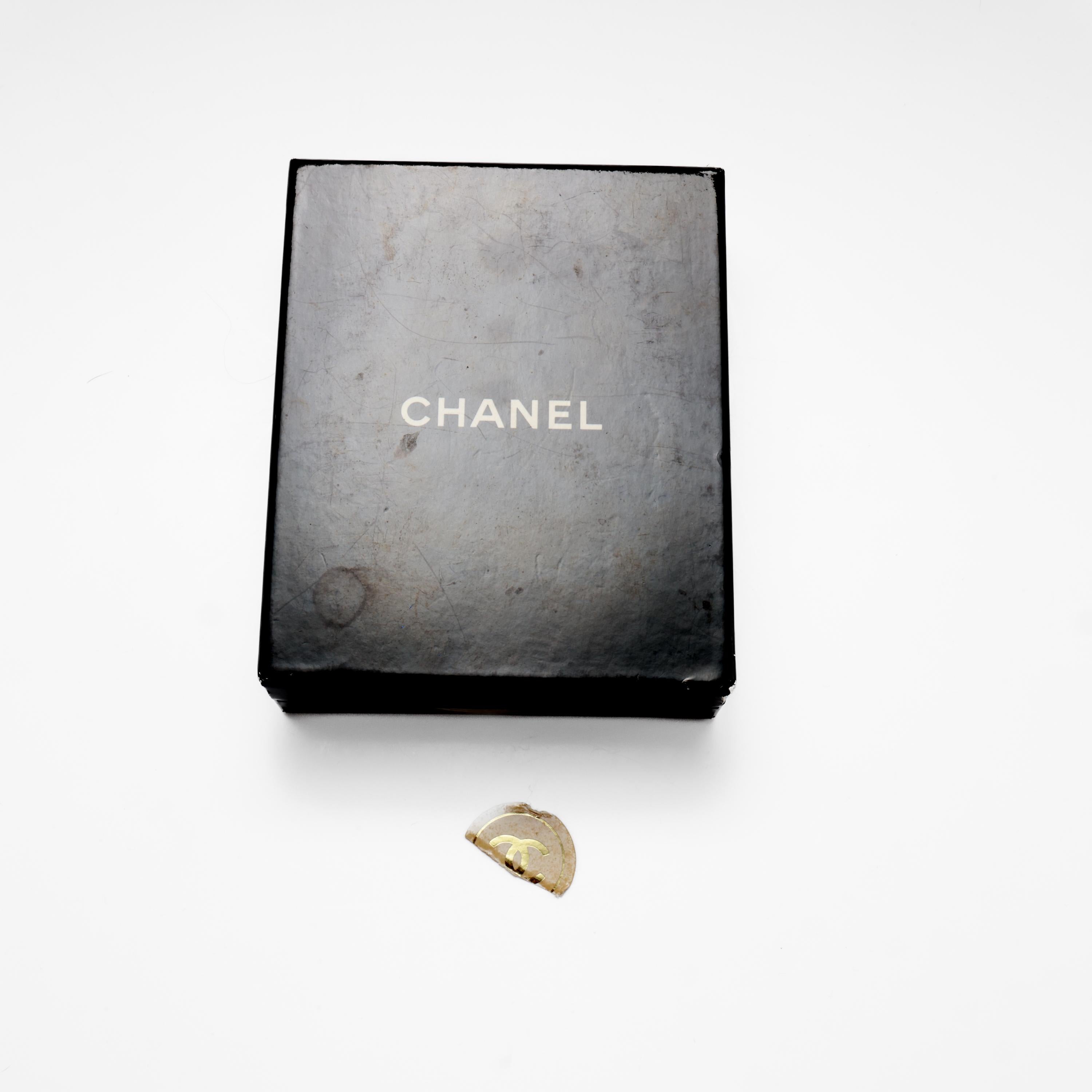 Chanel CC Doorknocker Earrings 1992 Mint, Original Box, Original Receipt In Excellent Condition In Southbury, CT
