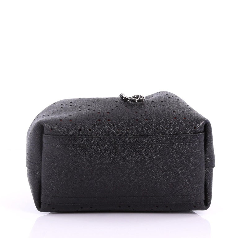 Chanel CC Drawstring Bucket Bag Perforated Caviar Medium at 1stDibs
