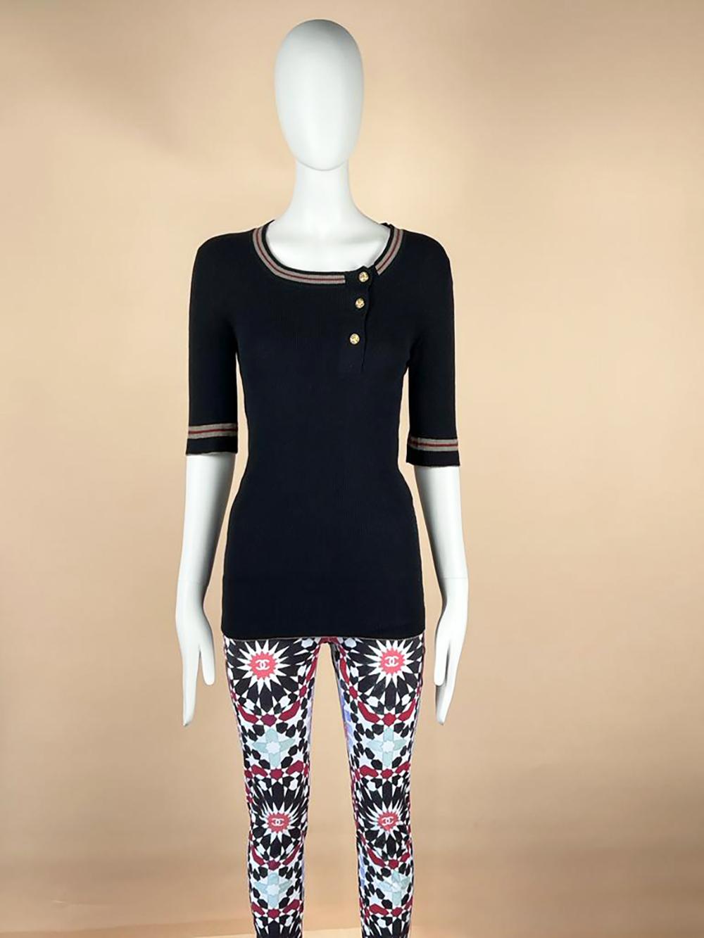 Chanel CC Eagle Buttons Cashmere Jumper 1