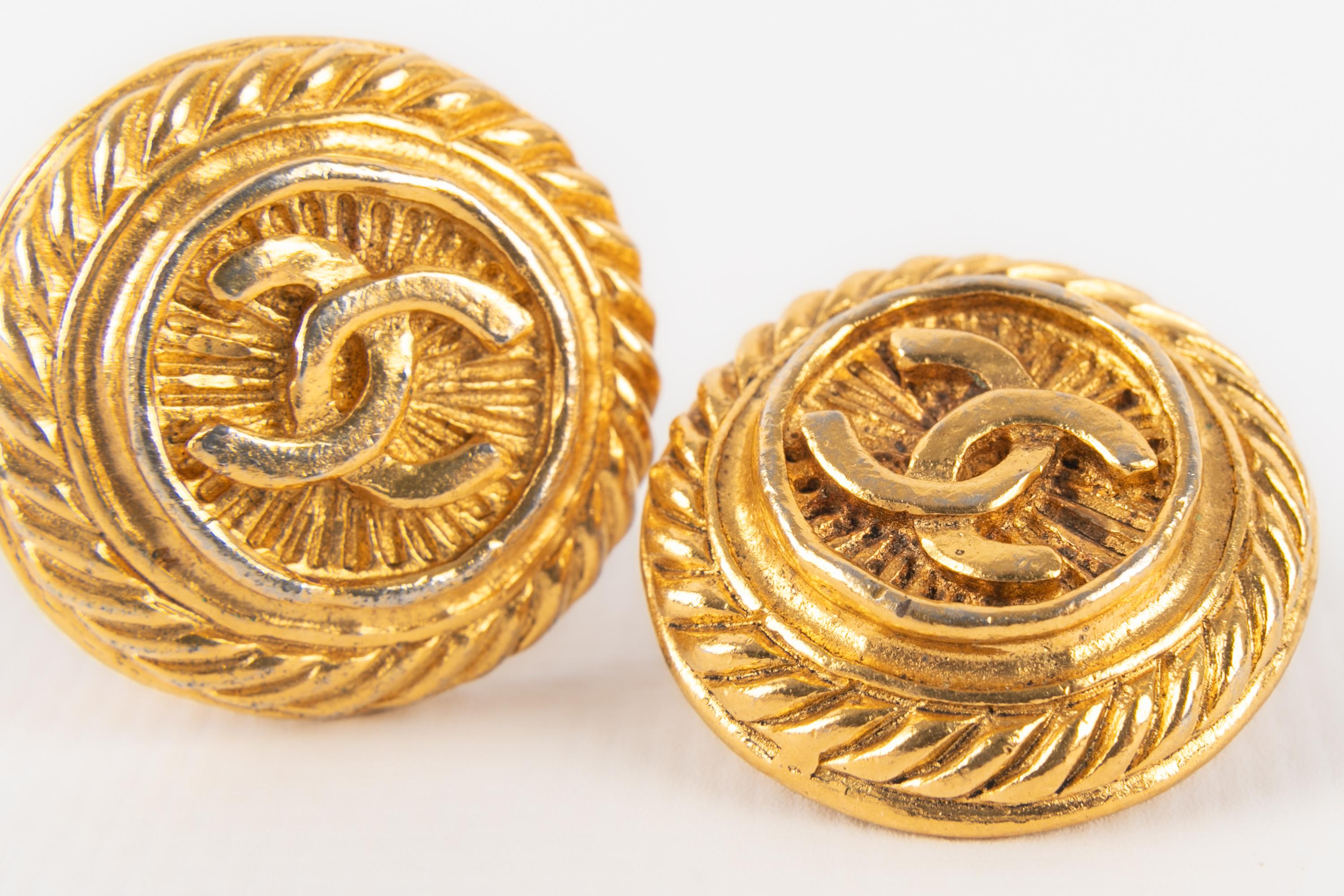 Chanel cc earrings 1980's For Sale 2