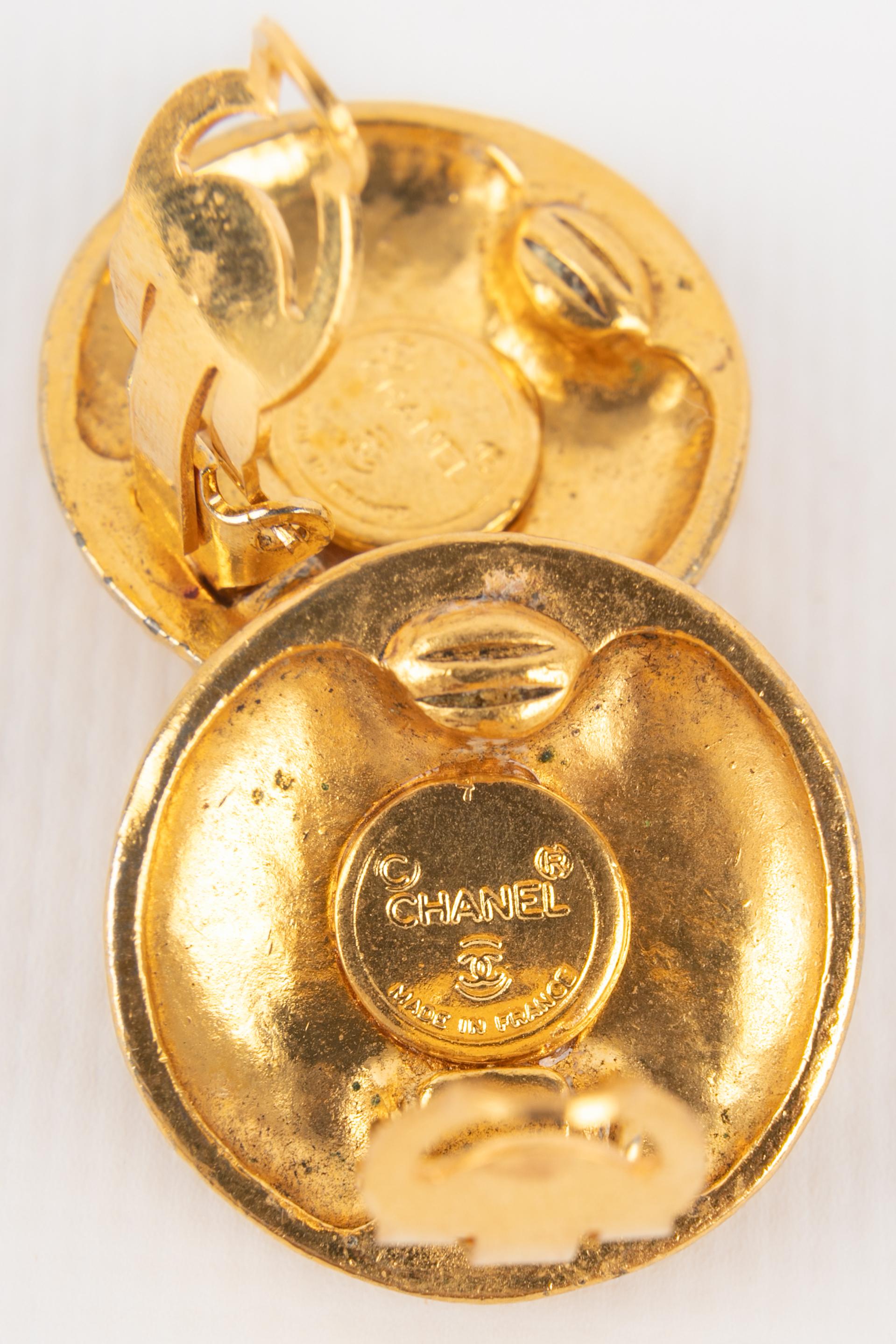 Chanel cc earrings 1980's For Sale 3