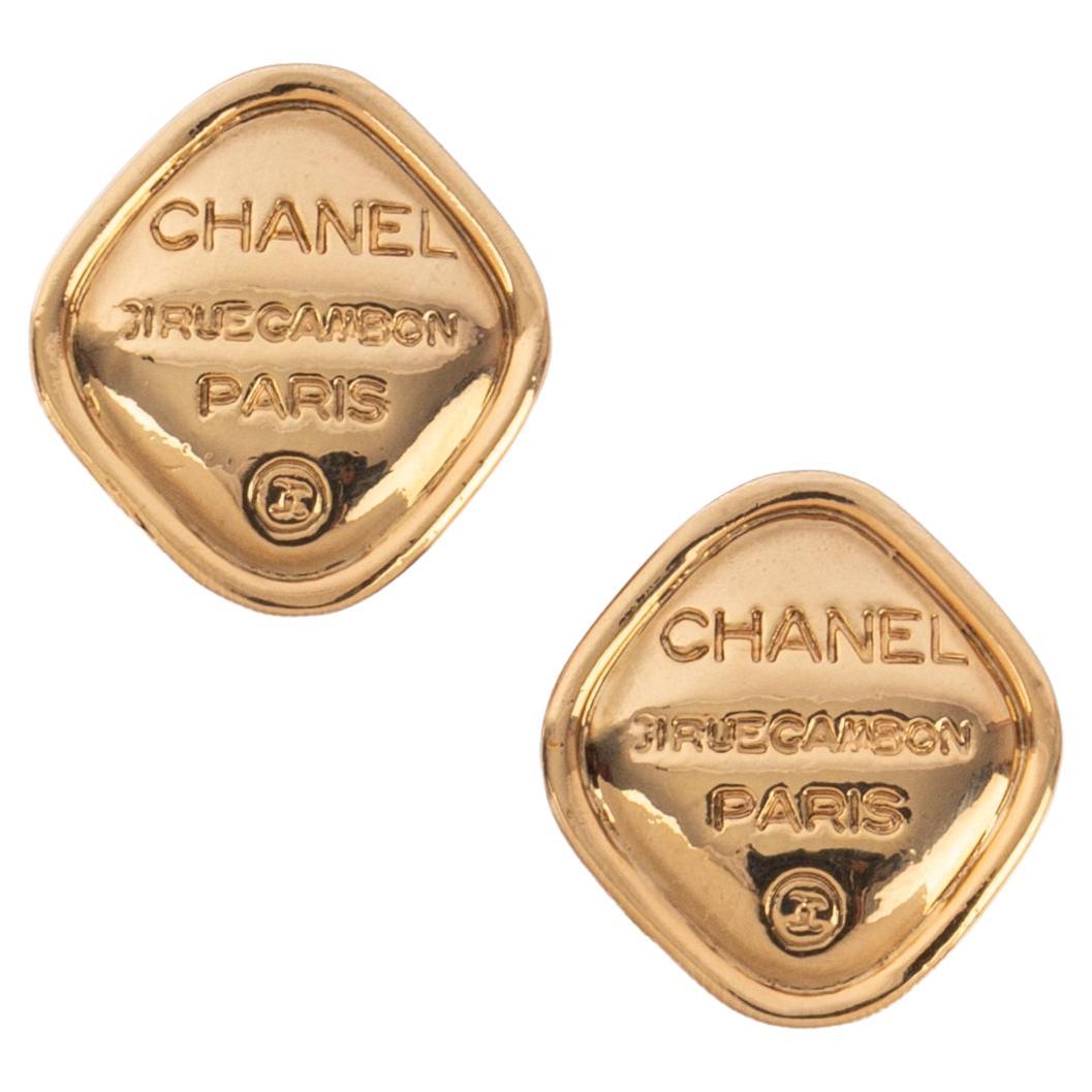 Boucles d'oreilles Chanel cc 1980