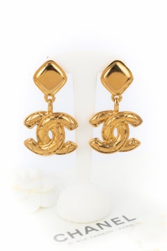 Chanel cc earrings 1990's