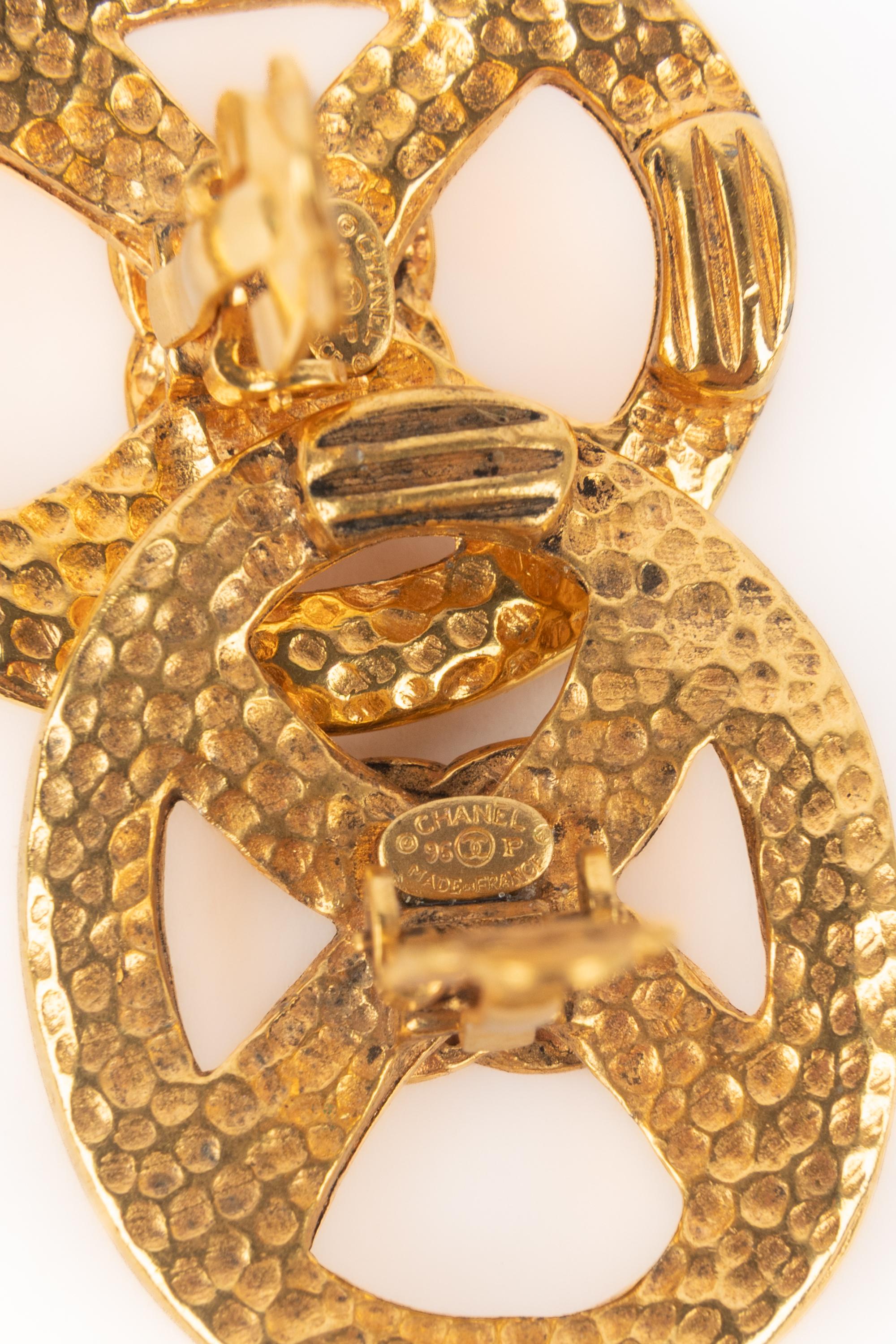 Boucles d'oreilles Chanel cc 1996 en vente 2