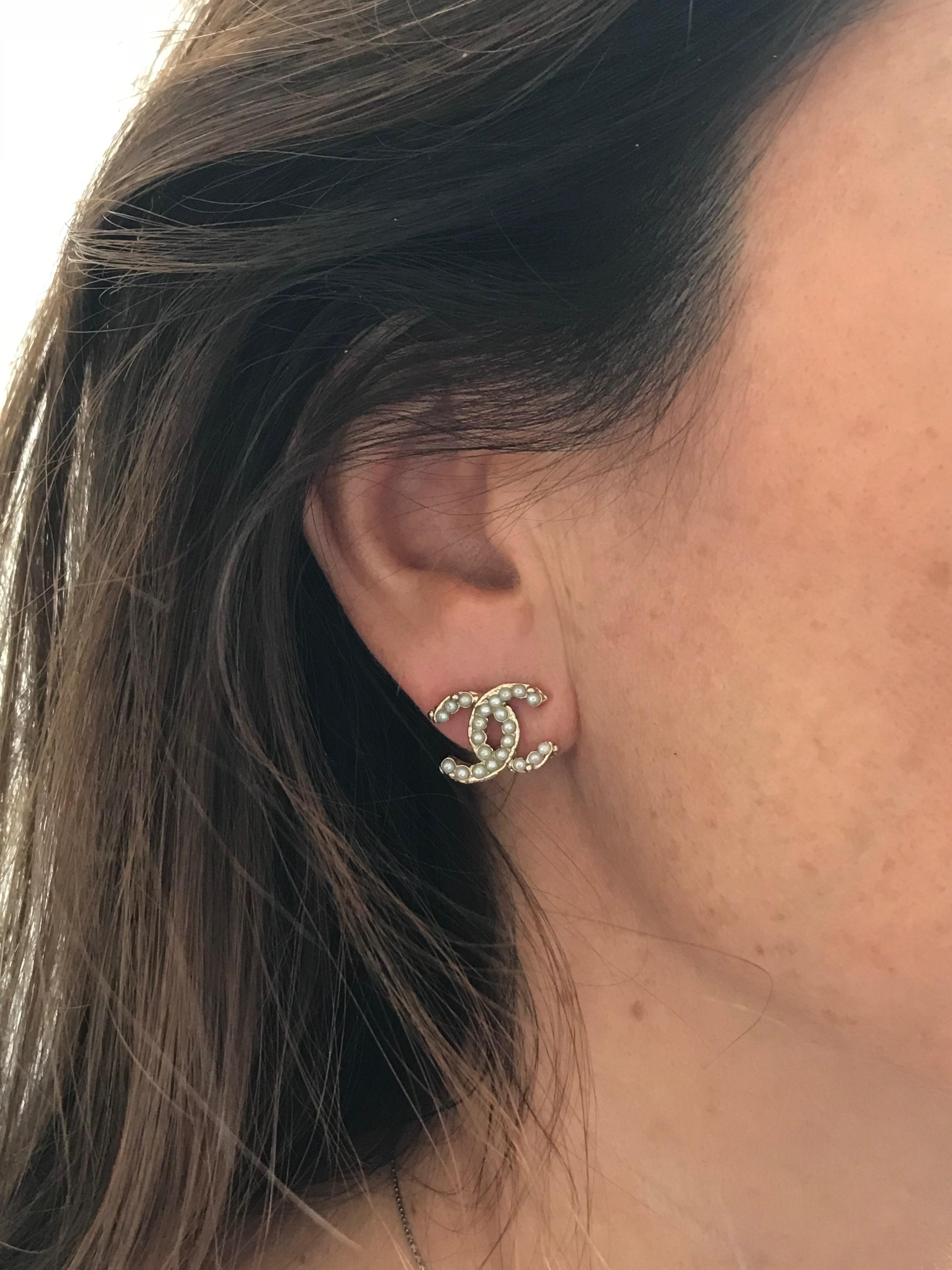 chanel stud earrings