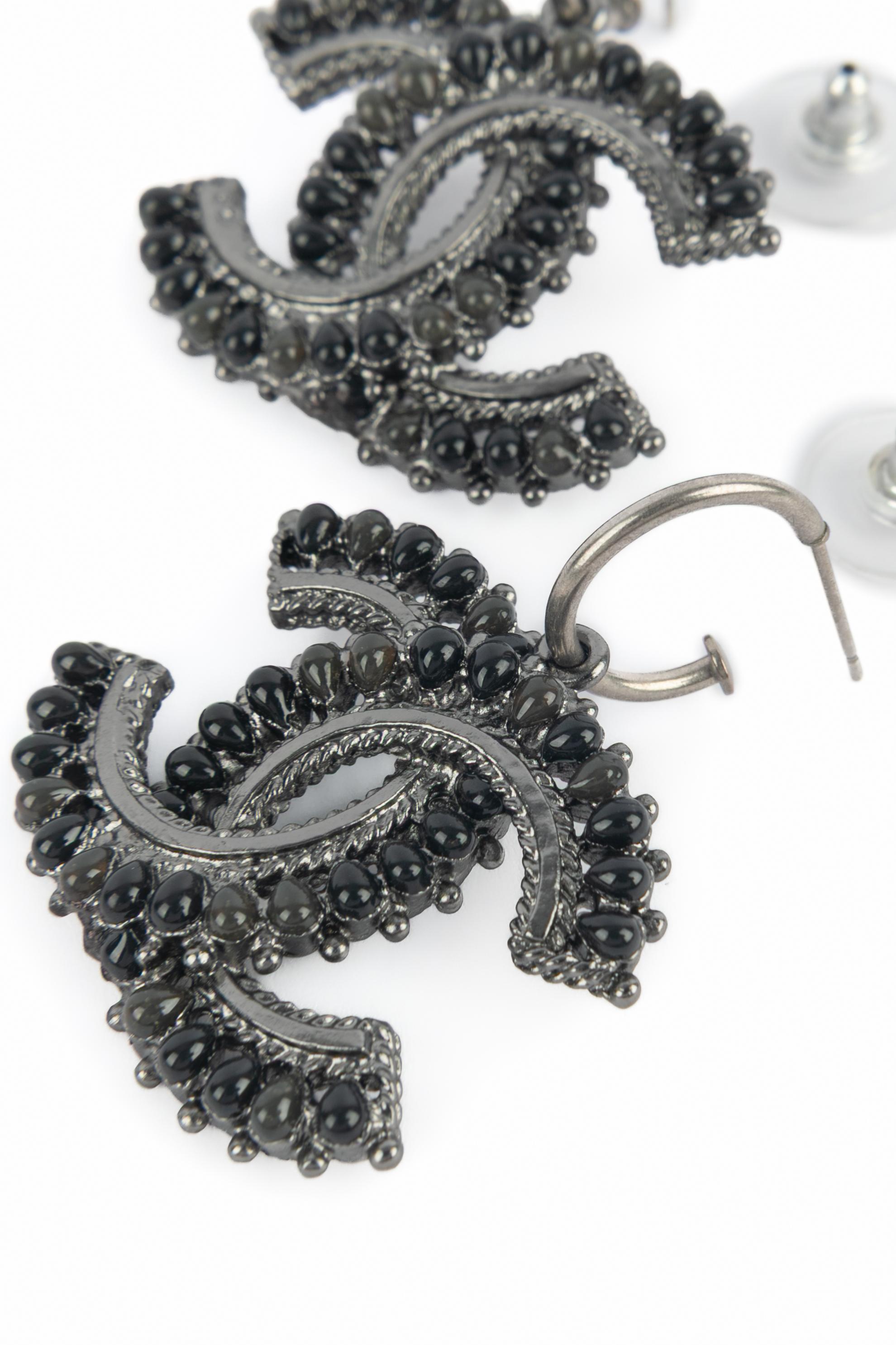 Chanel cc earrings For Sale 1