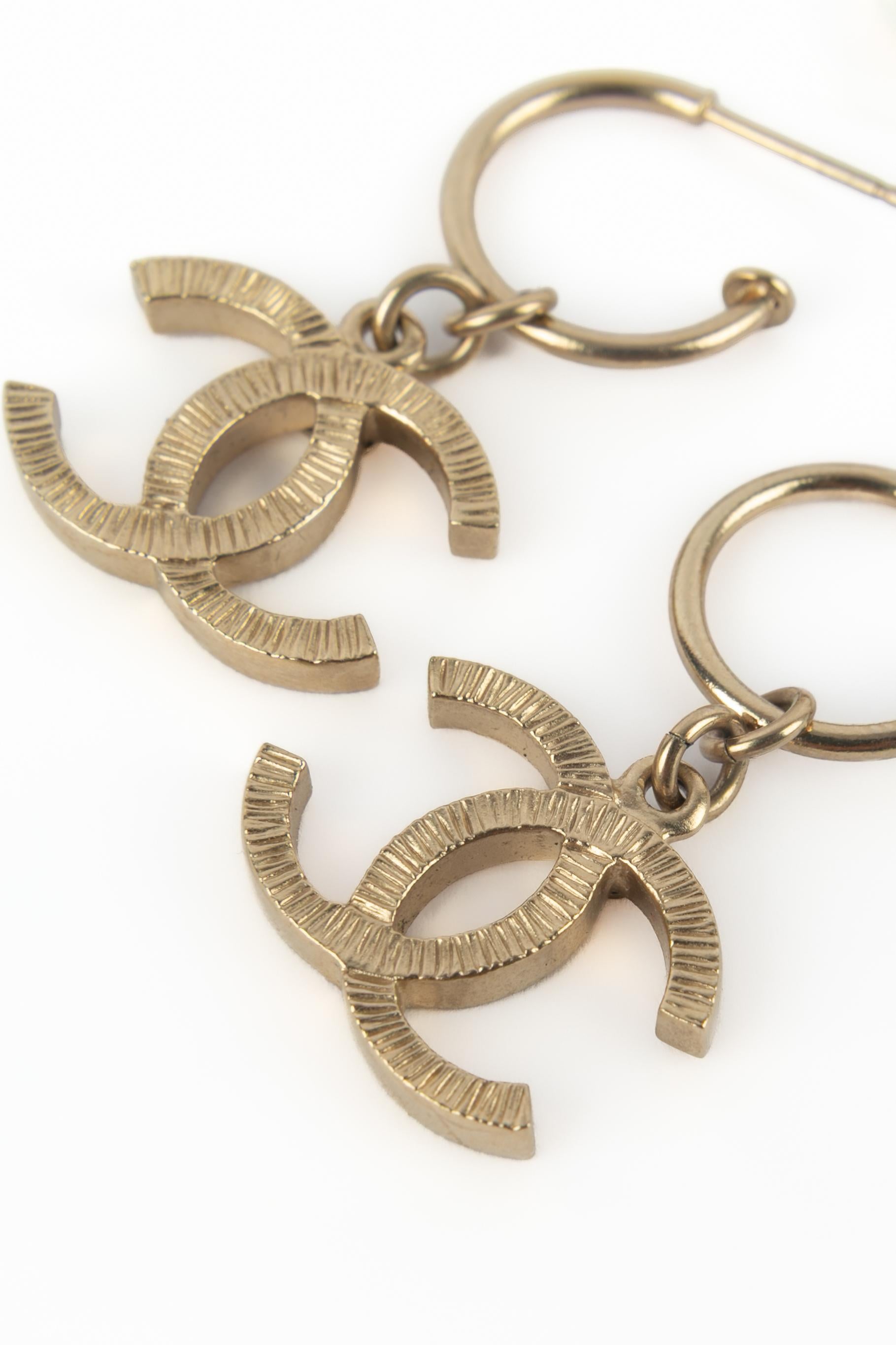 Chanel cc earrings For Sale 1