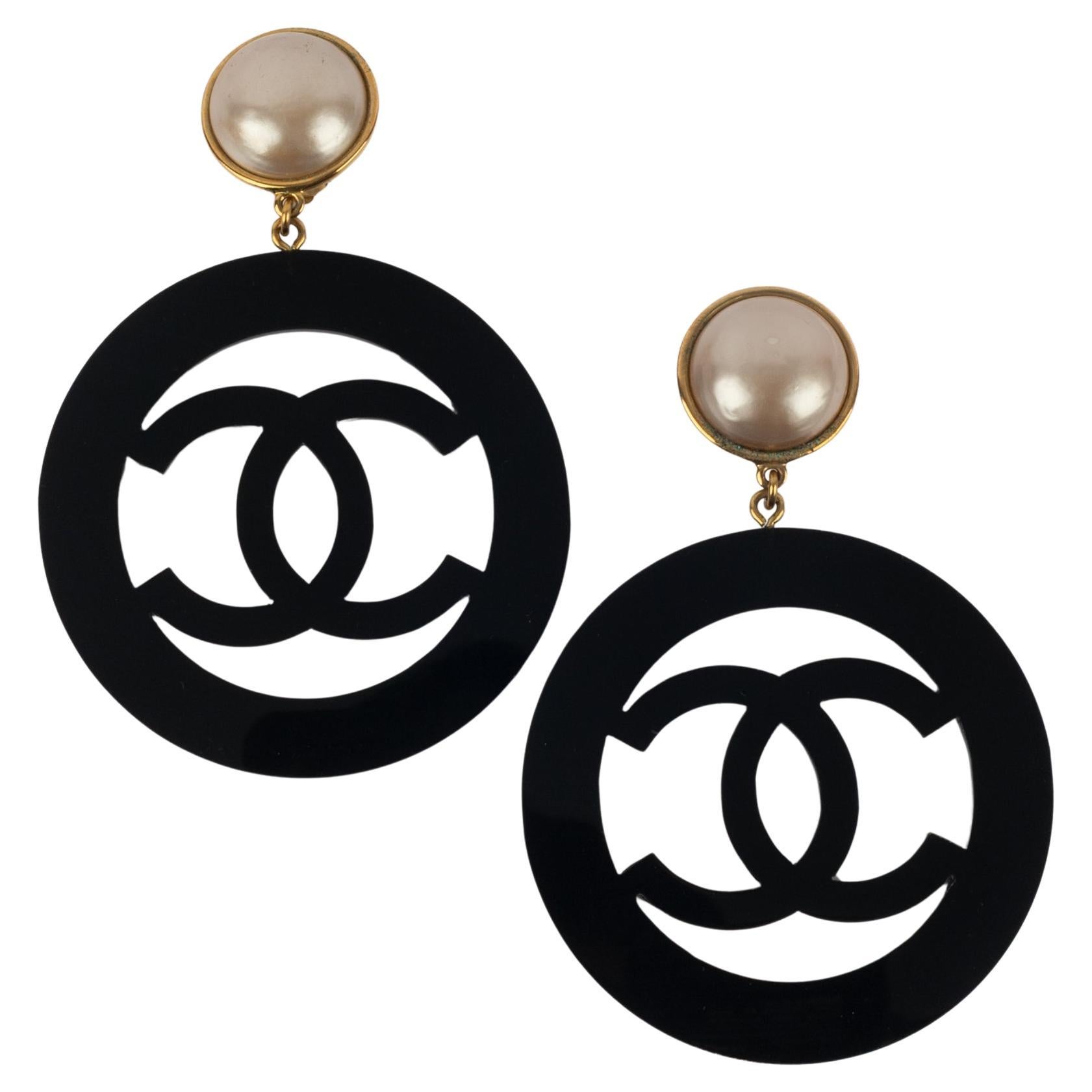 Chanel cc earrings