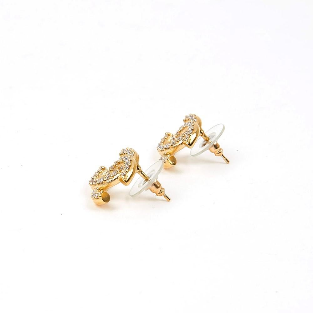 chanel rhinestone earrings