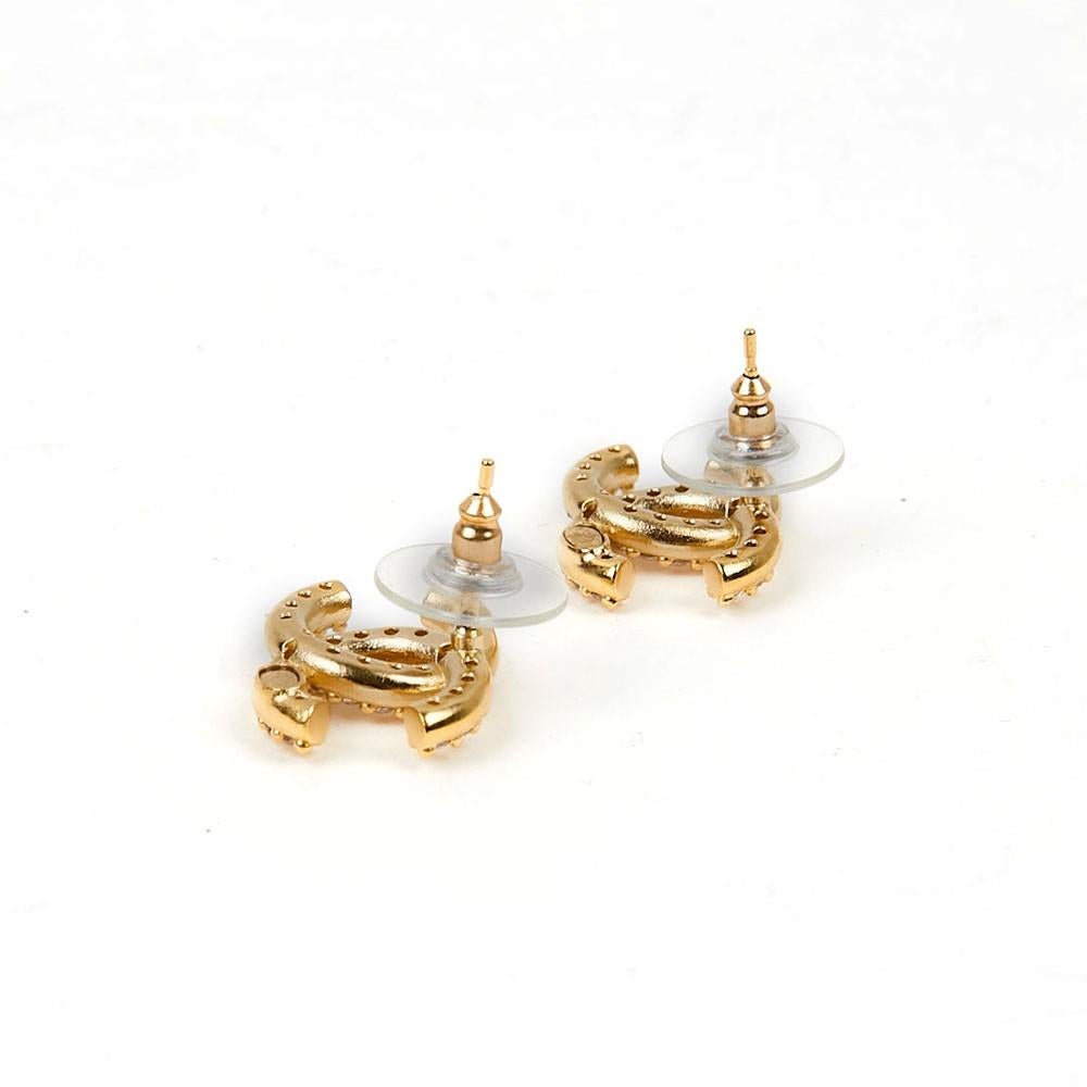 14k gold chanel earrings