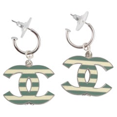 Chanel CC Earrings with Enamel, 2013