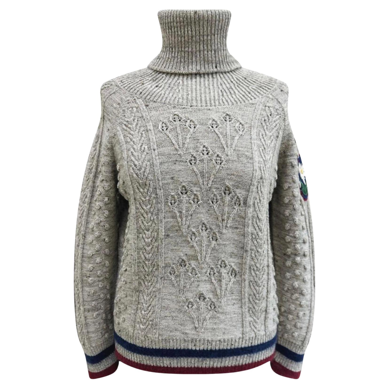Chanel CC Edelweiss Patch Cashmere Jumper For Sale