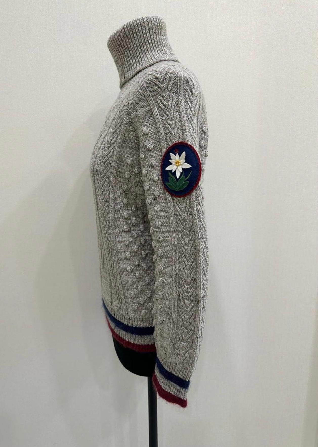 Women's or Men's Chanel CC Edelweiss Patch Paris / Salzburg Jumper