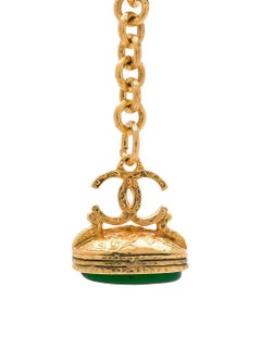 Chanel CC Embellished Gripoix Glass Keychain
