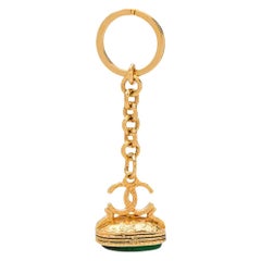 Vintage Chanel CC Embellished Gripoix Glass Keychain