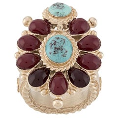 Chanel CC Embellished Gripoix Glass Ring