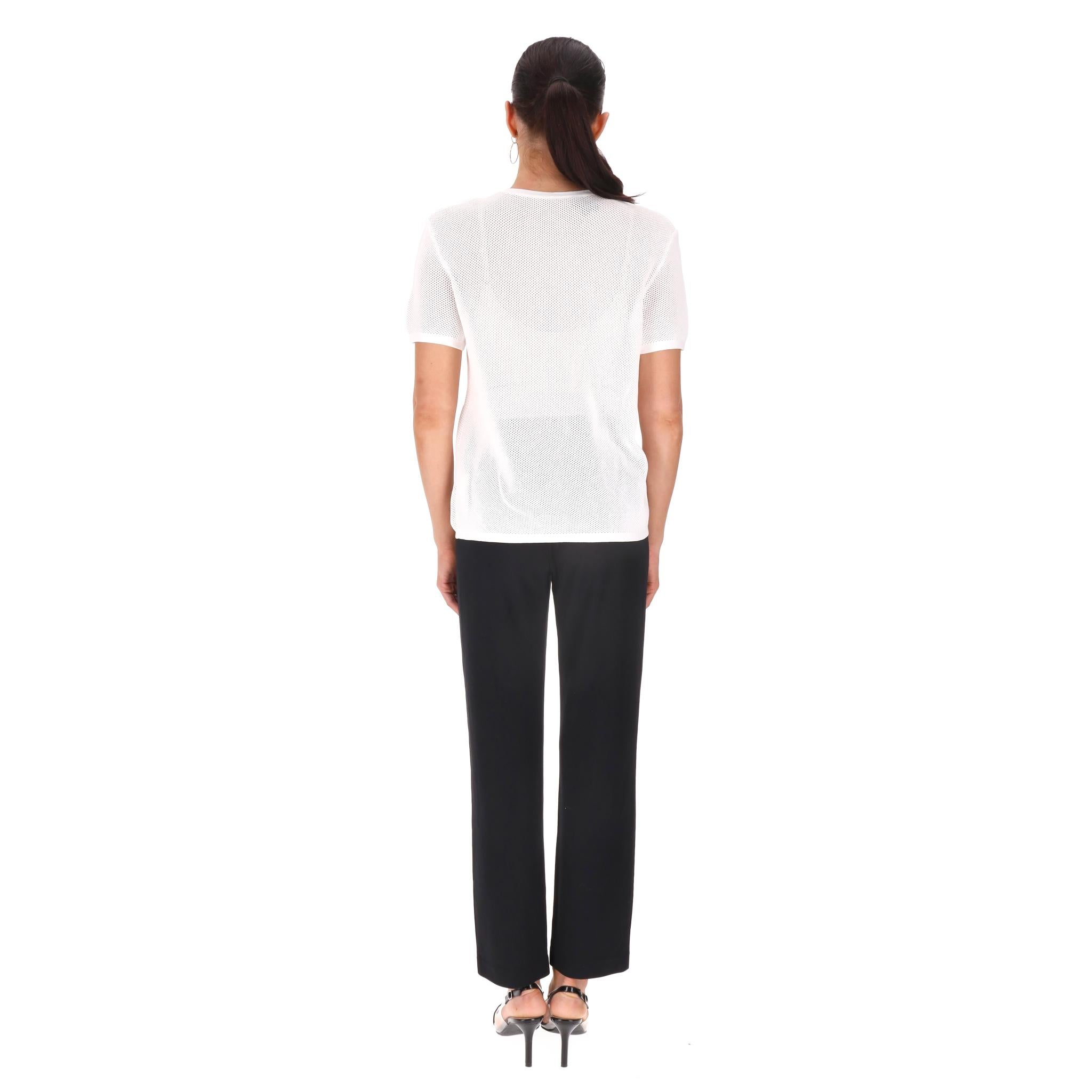 Chanel Top de malla bordado 