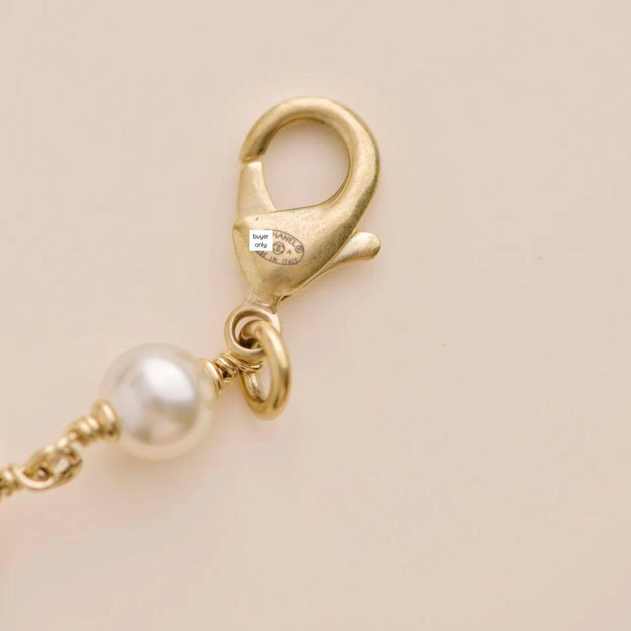 Chanel CC Enamel Camellia Flower Long Necklace For Sale 5