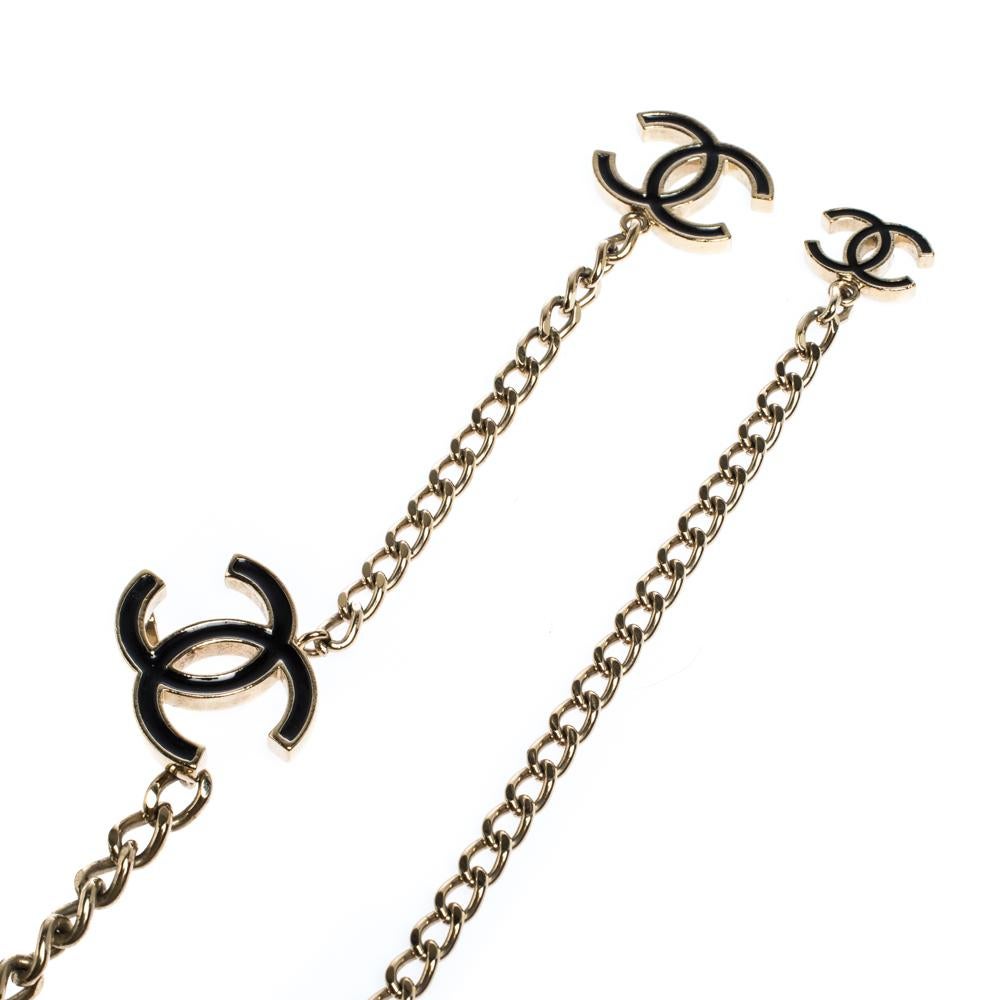chanel chain link belt