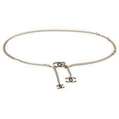 Chanel CC Enamel Gold Tone Chain Link Belt