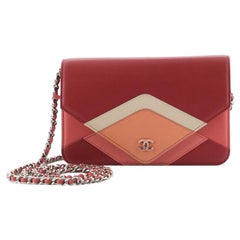 Chanel CC Envelope Wallet on Chain Patchwork Lambskin