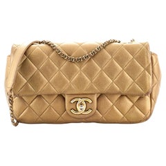 Chanel CC Eyelet Flap Bag Quilted Iridescent Goatskin Medium