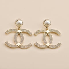 Chanel CC Faux Pearl Earrings From The 2021 Collection