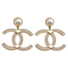 Chanel CC Faux Pearl Earrings From The 2021 Collection