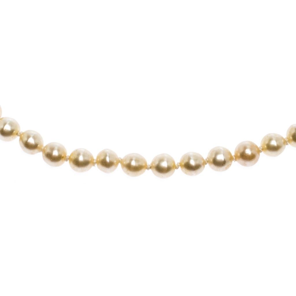Women's Chanel CC Faux Pearl Gold Tone Necklace / Belt