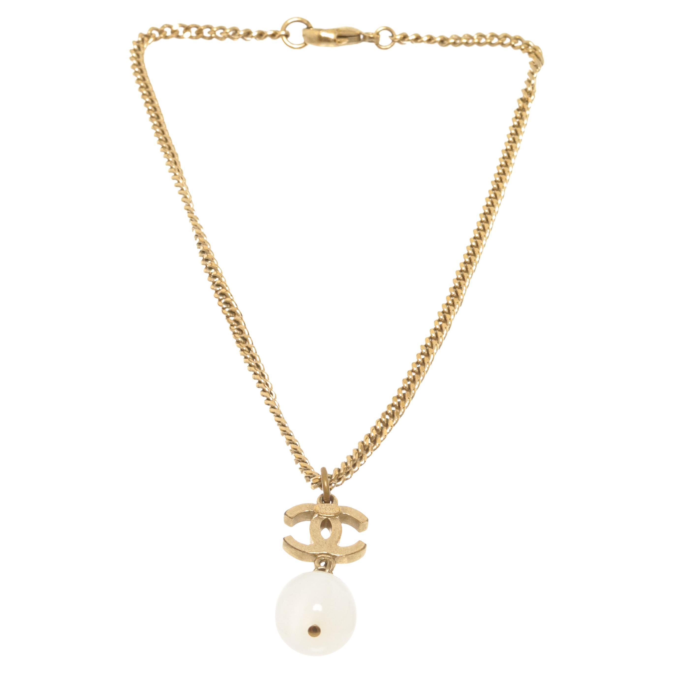 Chanel CC Faux Pearl Necklace