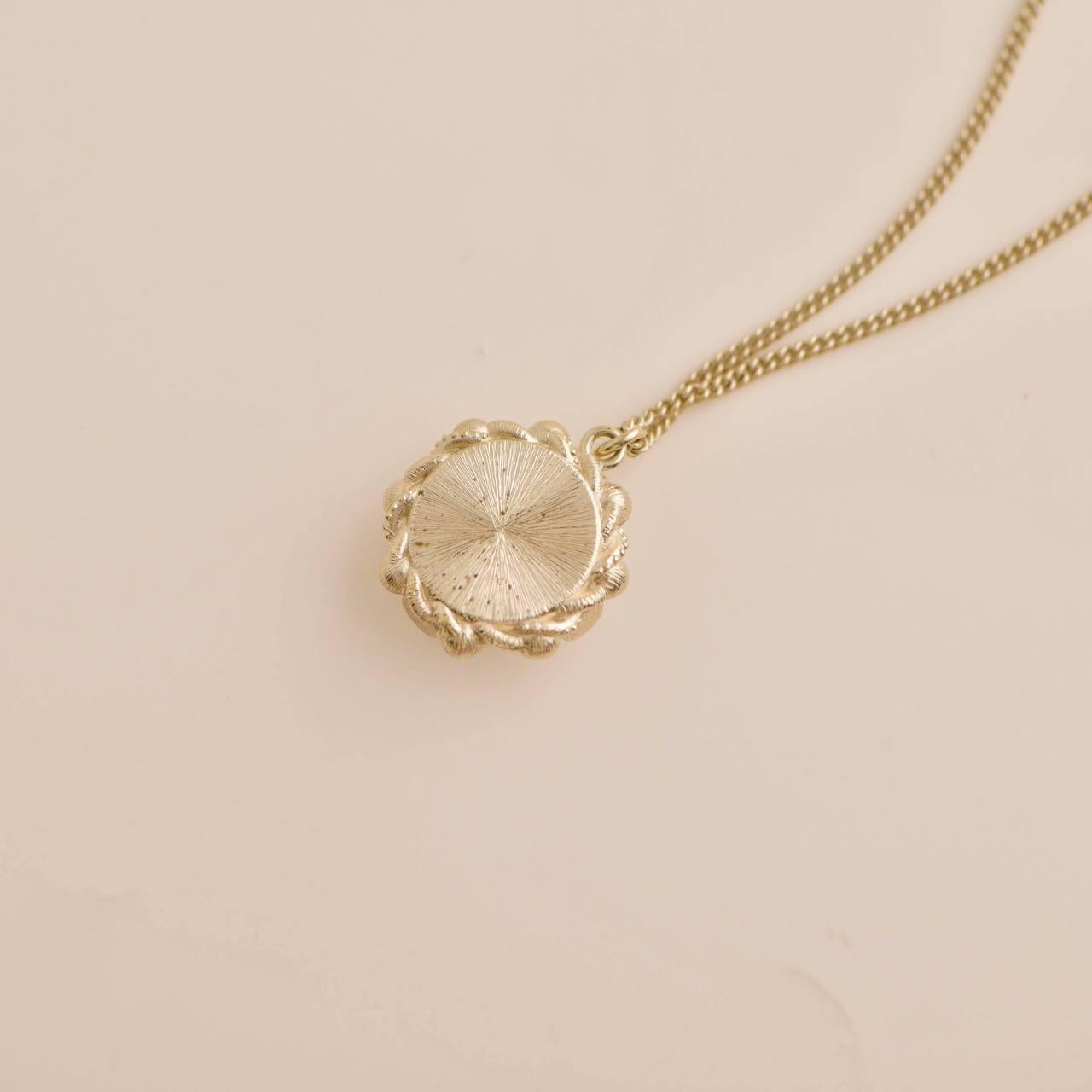 Chanel CC Faux Pearl Pendant Necklace For Sale 2
