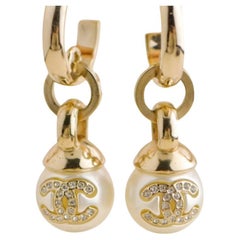 Gilt Metal Drop Earrings