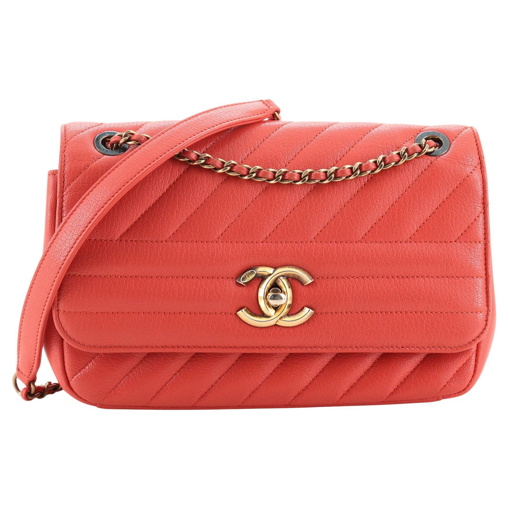 Chanel Very Square Flap Bag Quilted Patent Small