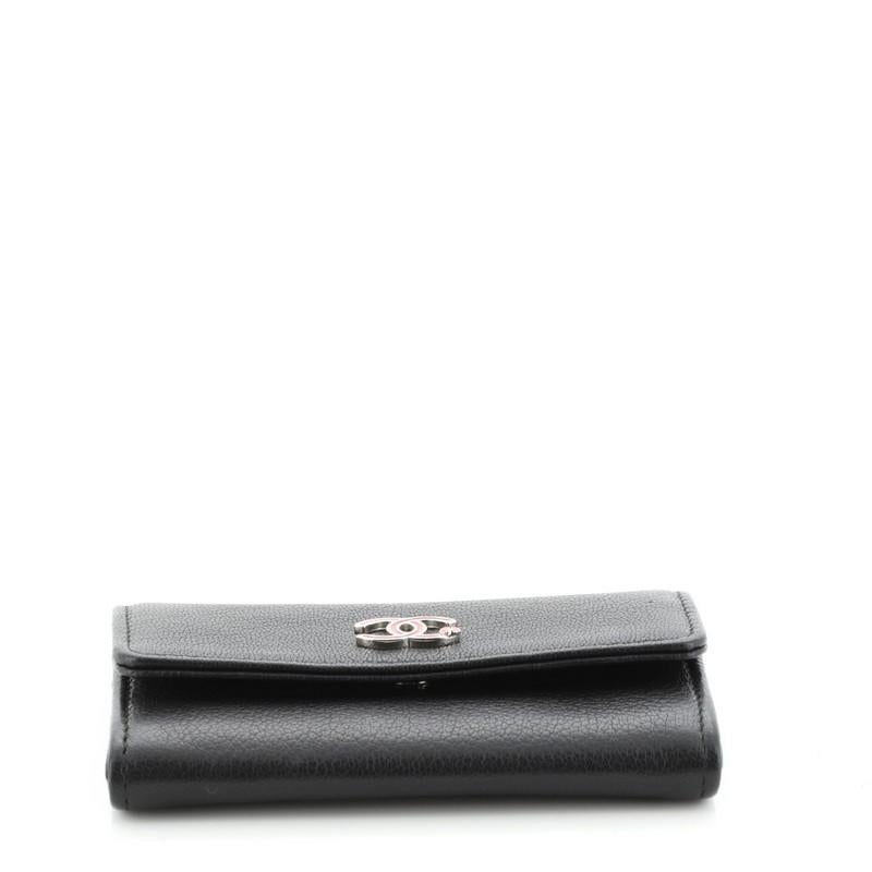 Chanel CC Flap Card Holder Goatskin In Good Condition In NY, NY