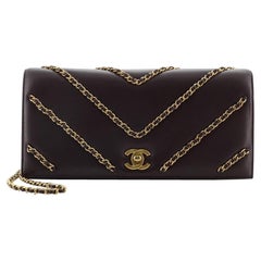 Chanel CC Flap Clutch Lambskin with Chevron Chain Detail Medium Chanel CC Flap Clutch Lambskin with Chevron Chain Detail Medium