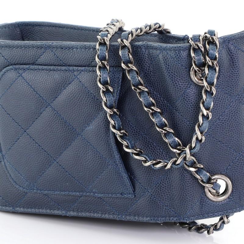 Chanel CC Flap Phone Holder Crossbody Bag Quilted Caviar 1