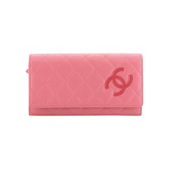 Chanel CC Flap Wallet Quilted Lambskin Long 