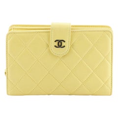  Chanel CC French Wallet Quilted Lambskin