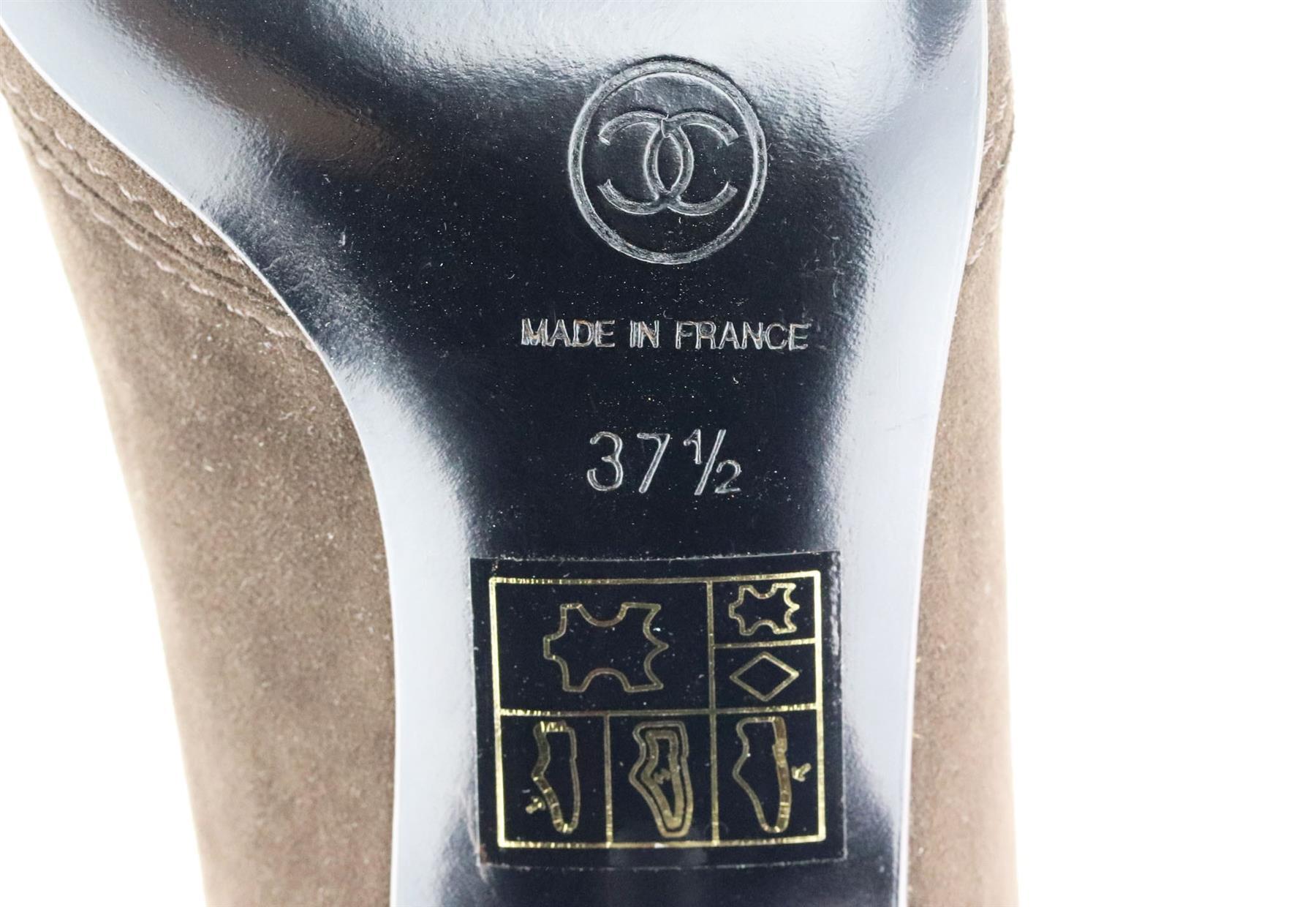 Women's Chanel CC Fringed Suede Pumps EU 37.5 UK 4.5 US 7.5 