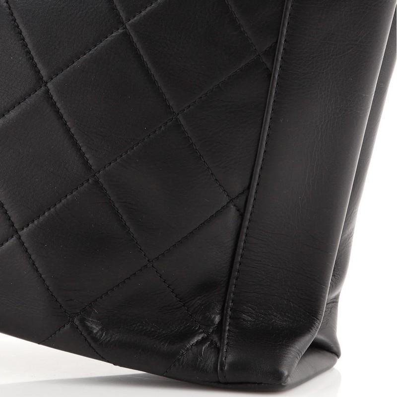 Chanel CC Front Pocket Shopping Tote Quilted Calfskin Small 2