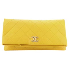 Chanel CC Full Flap Clutch Quilted Lambskin Large