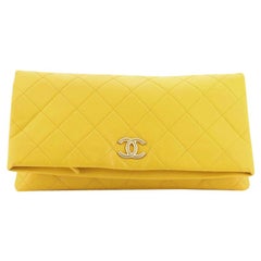 Chanel CC Full Flap Clutch Quilted Lambskin Large