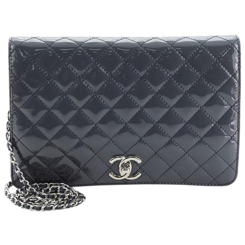 Chanel CC Full Flap Crossbody Pouch Quilted Patent