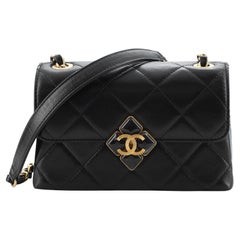 Chanel CC Gem Chain Flap Bag Quilted Lambskin Mini