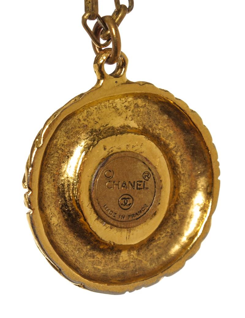 Chanel CC Gold Coco Mark Halskette im Angebot 1