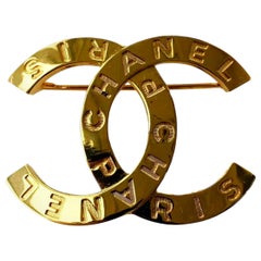 Chanel CC Gold Colour Big Brooch