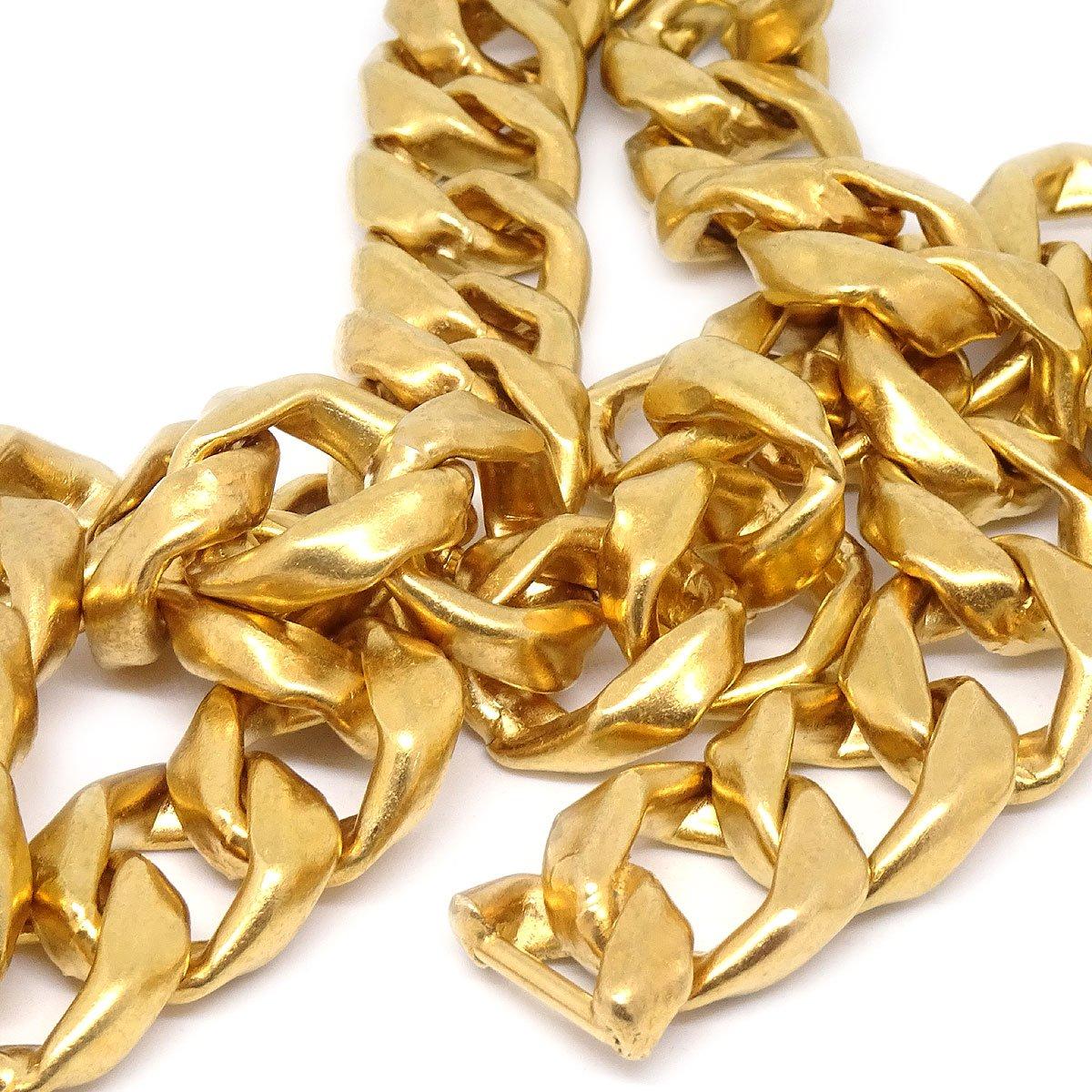 CHANEL CC Gürtel in Gold und Metall mit Strass und Gliederketten im Zustand „Gut“ im Angebot in Chicago, IL